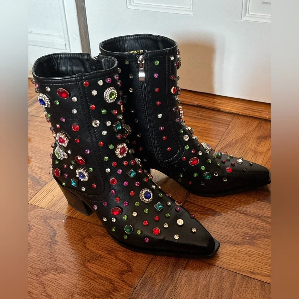 Azalea Wang Studded Boots Size 7 - Picture 1 of 9